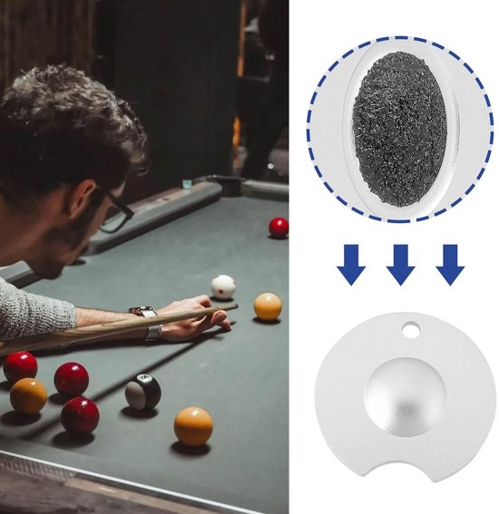 Cue Tip Shaper Dime Radius 1cm - Aluminium Legering - Billiard Accessoire - Precisie Vormgeving - Duurzaam Ontwerp - Verbeterde Speelervaring - Billiard Tool — afbeelding 3