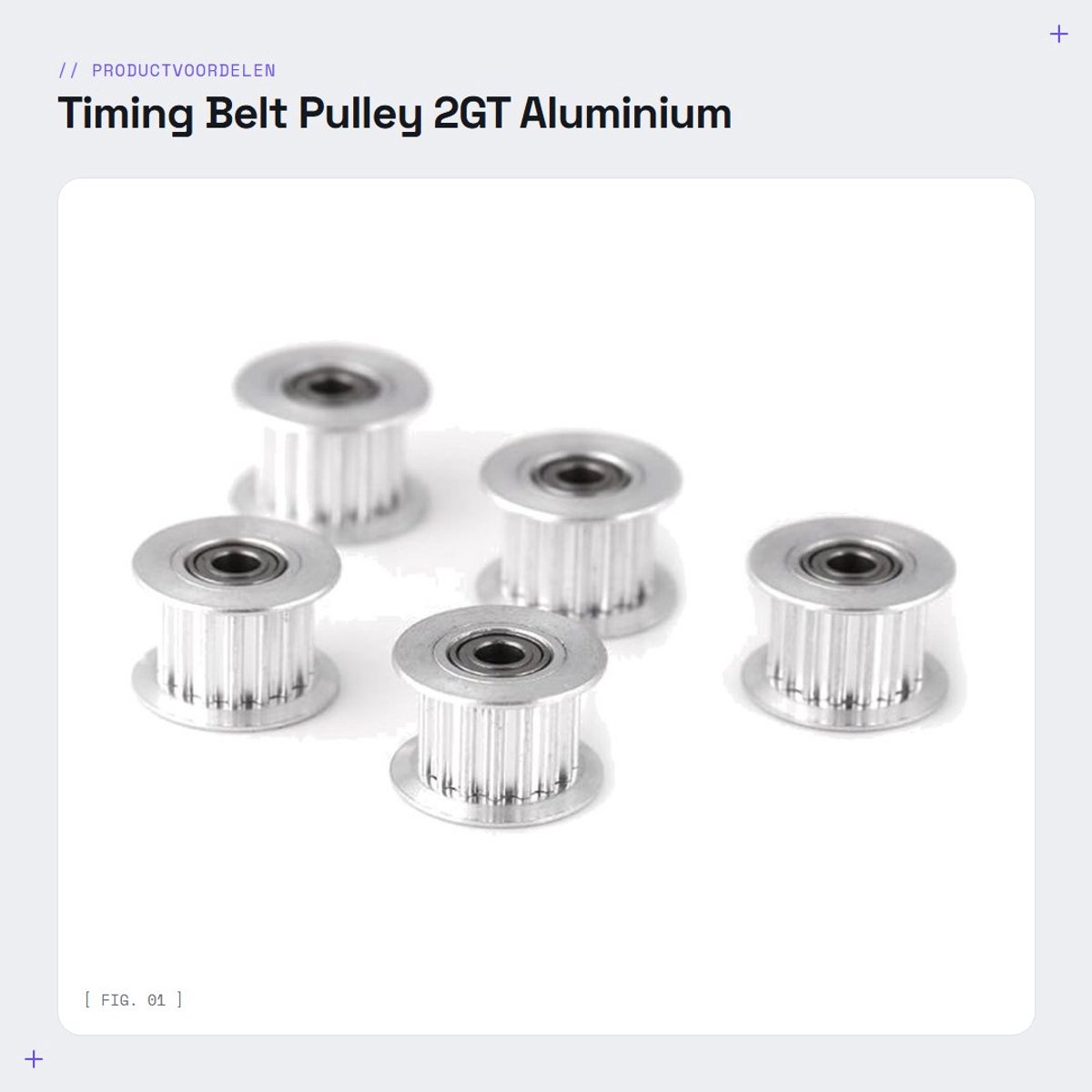 Dailygoods- Tandwiel 2GT Aluminium - 5 Stuks - Precisie Bewerkt - Tanden 16/20 - Voor 3D Printers - Hoge Kwaliteit - Betere Printkwaliteit - Tandwielpulley