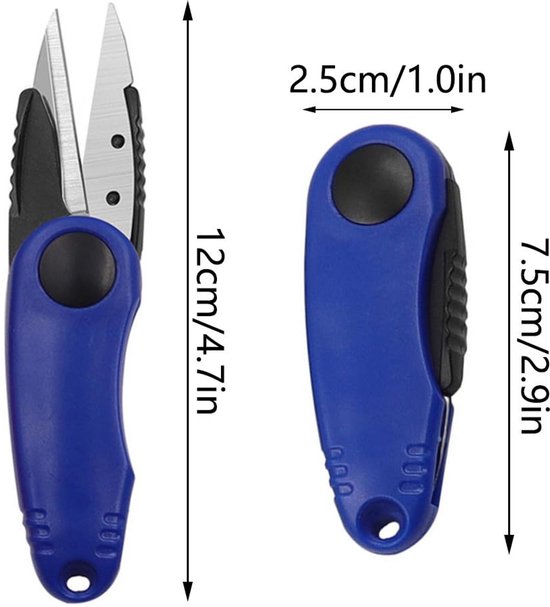 Cosensi- Vistang - 2 Stuks Roestvrij Stalen - Opvouwbare Schaar - Antislip Handvat - Veiligheidsfunctie - Garnalen Vorm - Visgereedschap van Cosensi — afbeelding 3