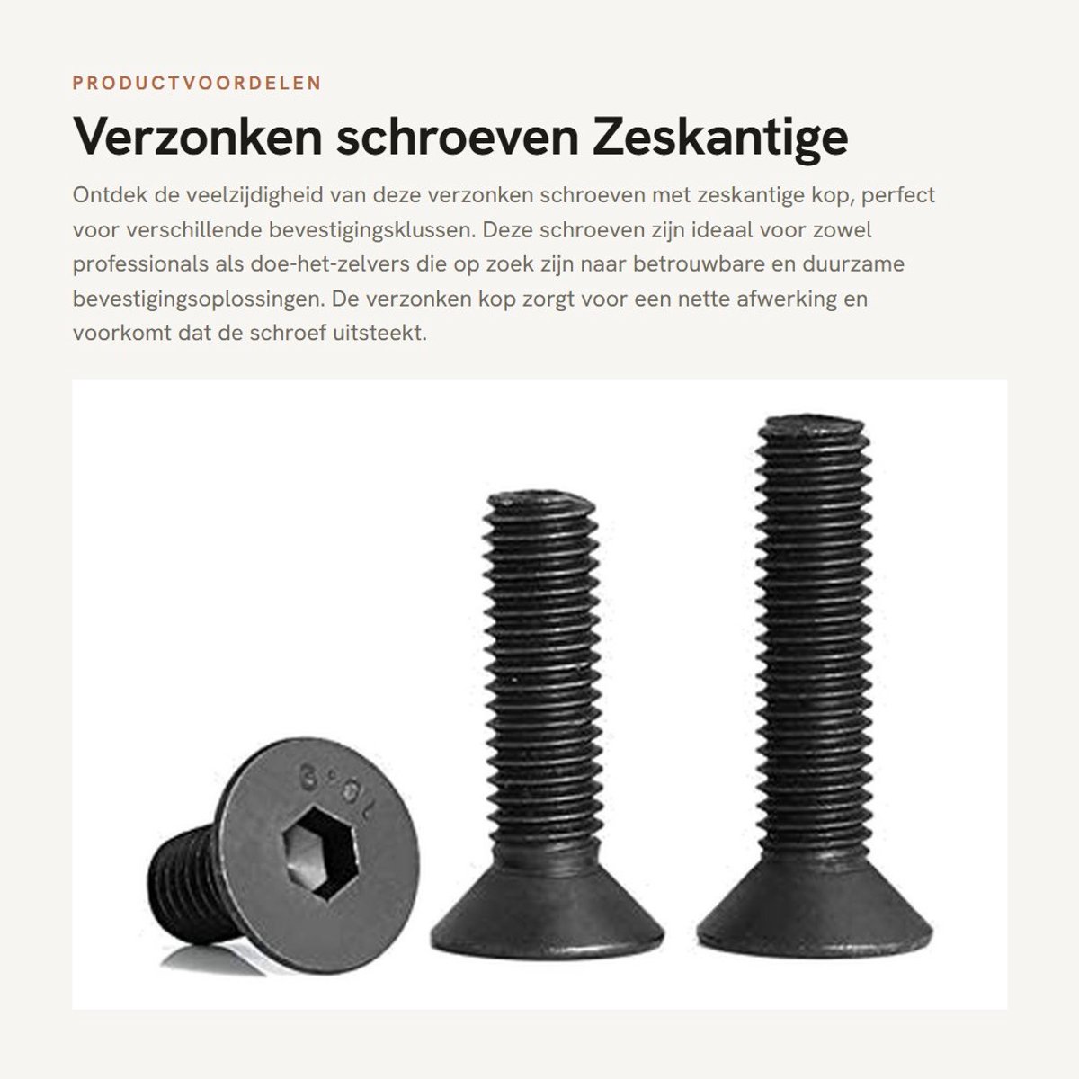 Dailygoods- Verzonken Schroeven - 20 Stuks - Zeskantige Bevestigingsschroeven - M3 x 10 mm - Zwarte Schroeven - Diverse Schroeflengtes
