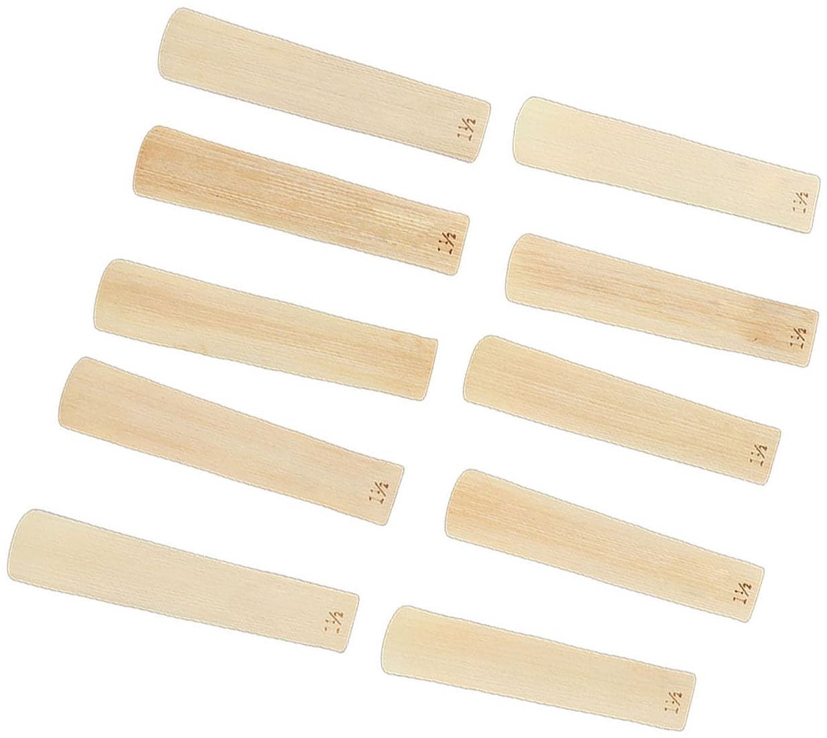 Dailygoods- Tenorsaxofoon Riet 1,5 Sterkte - 10 Stuks - Hoge Kwaliteit - Vervormt Niet - Uitstekende Afwerking - Stabiler Geluid - Saxofoonblad