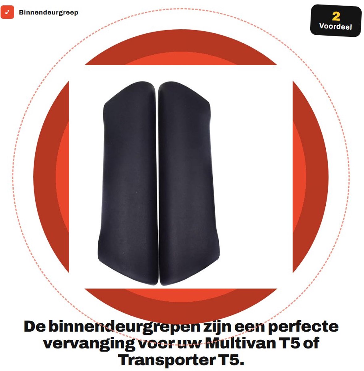 Allecto - Binnendeurgreep - Vervanging - 2 x zwart - Deurklink