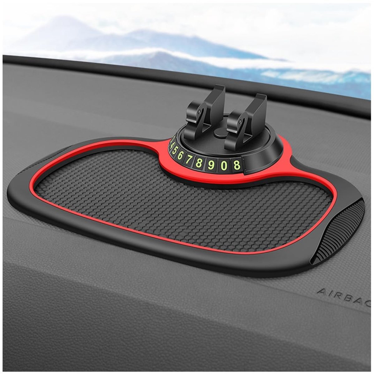 Dailygoods- Antislipmat Universeel - Telefoonhouder Auto - Dashboardhouder - Antislipmat Mobiele Telefoon - PVC/ABS - 24cm x 19cm