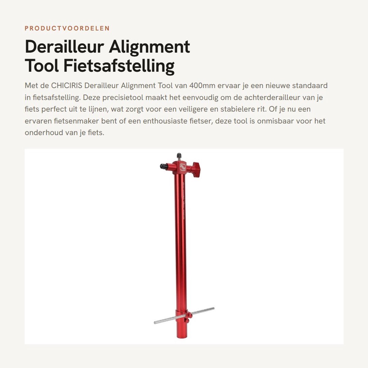 Dailygoods- Derailleur Alignment Tool 400mm - Accurates Afstelgereedschap - Fiets Derailleur Hanger - Veiligheid en Stabiliteit - Eenvoudige Bediening - Directe Meting - Fietsafstelgereedschap