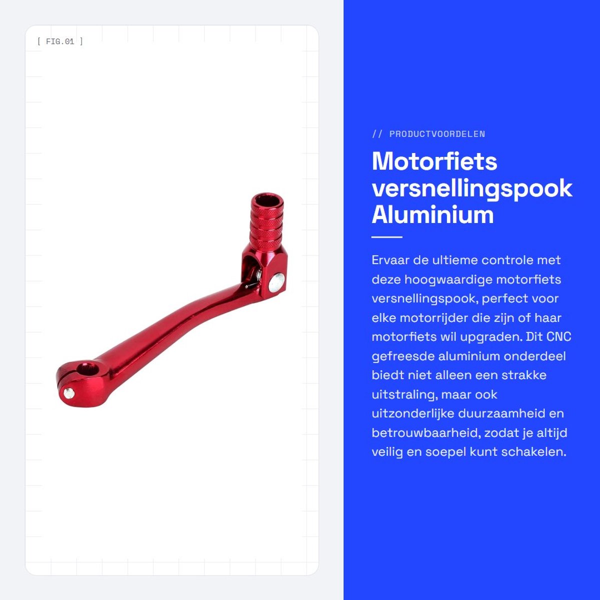 Dailygoods- Versnellingspook Hoogwaardige CNC-Aluminium - Pookknop - Universele Motorfiets - Slijtvast - Corrosiebestendig - 3 Stuks - Schakelhendel