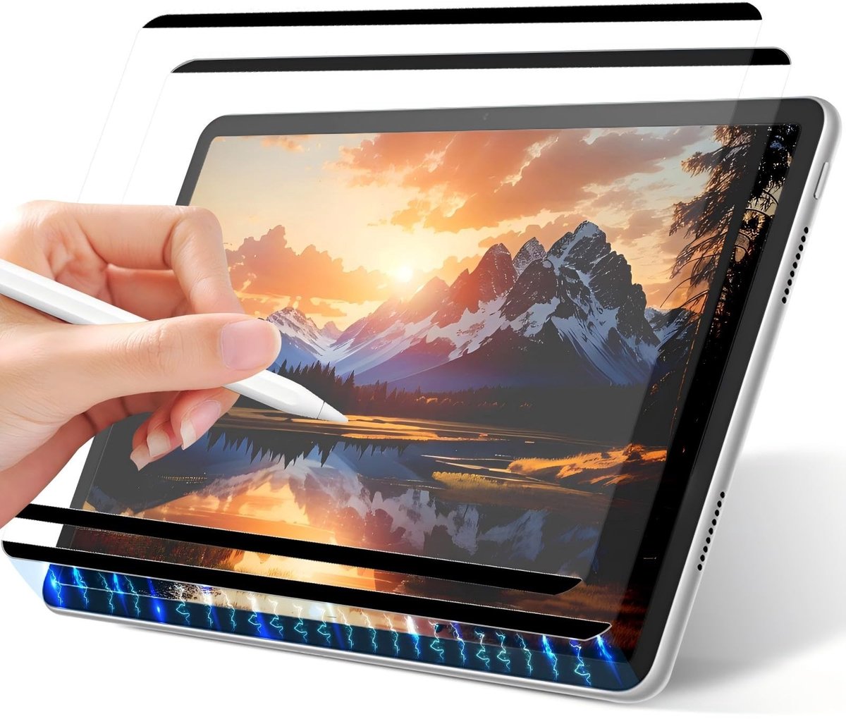Dailygoods- Magneetfolie 2 Stuks - Papieren Folie - Geschikt voor iPad Air 11 Inch M2 (2024) - Afneembaar - Herbruikbaar - Authentiek Schrijfgevoel - Schrijffolie