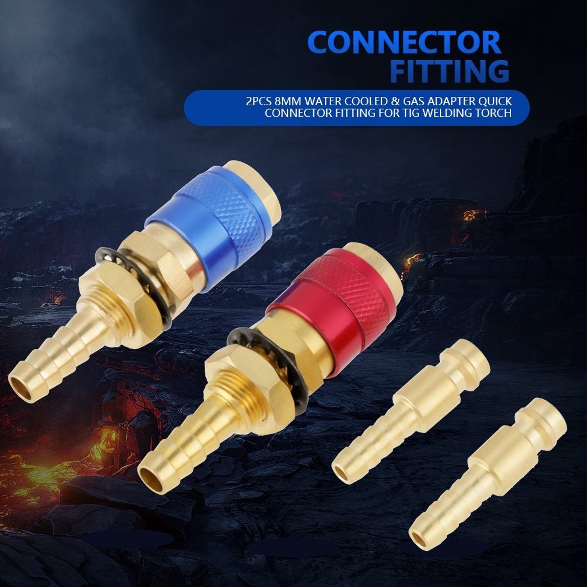 Dailygoods - Watergekoelde Adapter Set - Lasbranders - Hoogwaardig Messing - Snelkoppeling - Eenvoudige Installatie