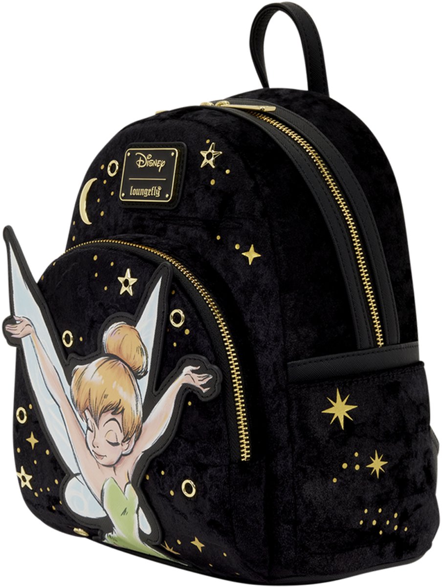 Loungefly Disney Tinker Bell Pixie Dust Velvet Mini Rugzak – Fluweel – Tinkerbell – Disney Tas – foto 5