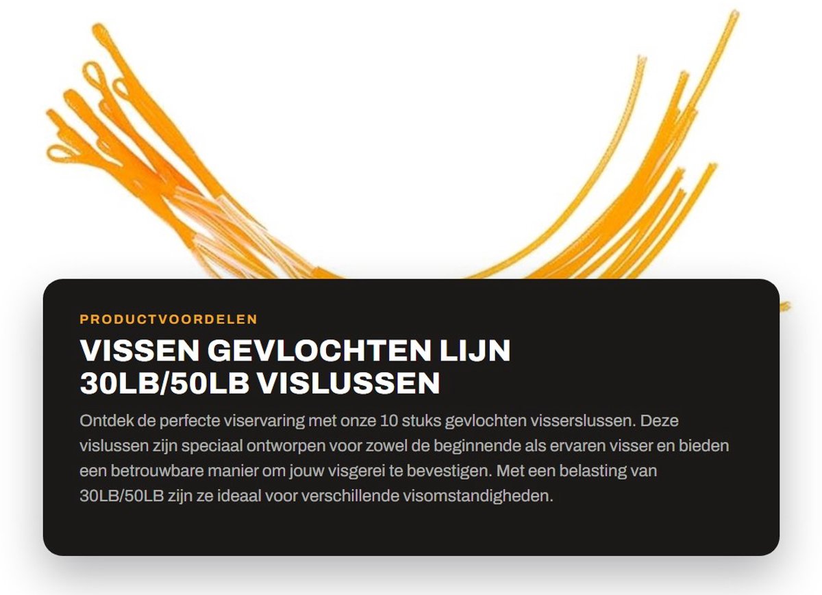Dailygoods- Gevlochten Lijn 10 Stuks 30LB/50LB - Vislussen/Connector - Nylon - Visgerei - Hoogwaardige Kwaliteit - Lange Levensduur - Vislijn