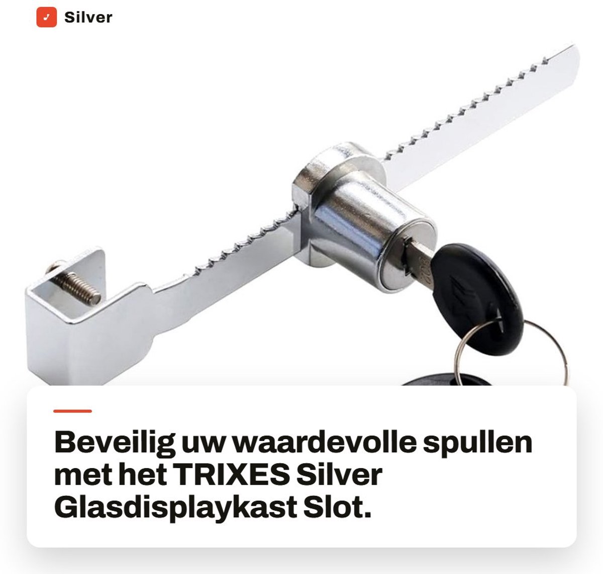 Dailygoods- Glazen Displaykast - Duurzame Metalen Slot - Gemakkelijk te Installeren - Antislip Mechanisme - Perfect voor Retail - Bescherming voor Waardevolle Objecten