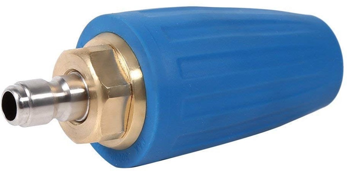 Dailygoods- Rotary Spray Nozzle 3000 PSI - Turbo Nozzle - Hoge Druk Reiniging - 1/4" Snelle Aansluiting - Messing/Roestvrij Staal - Verhoogde Reinigingskracht - Hogedrukspuitmond