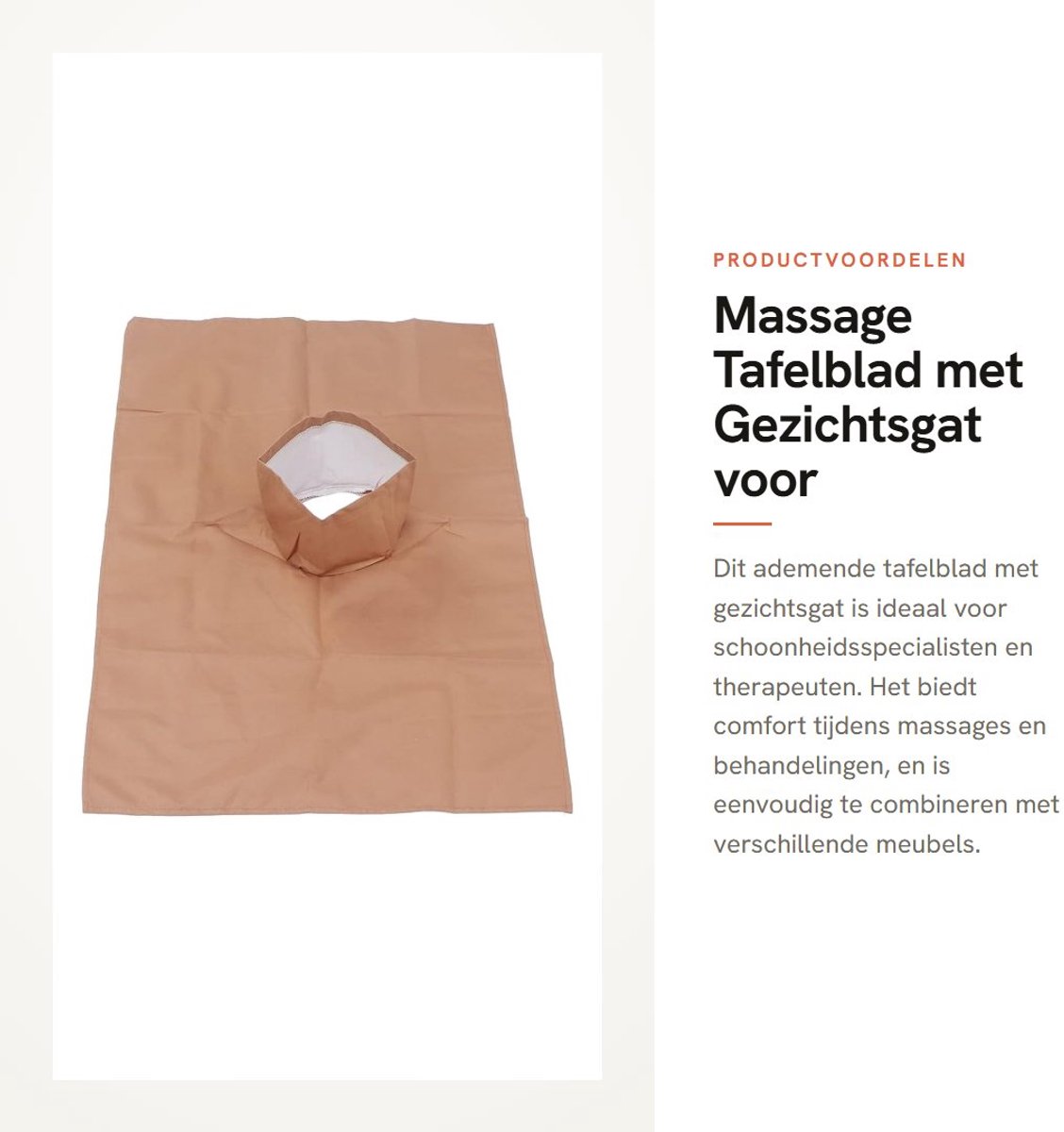 Dailygoods- Massage Tafelblad Ademend - Gezichtsgat - Slijtvast - Waterabsorberend - Multifunctioneel - Geschikt voor Spa/Schoonheidssalon - Massagedoek