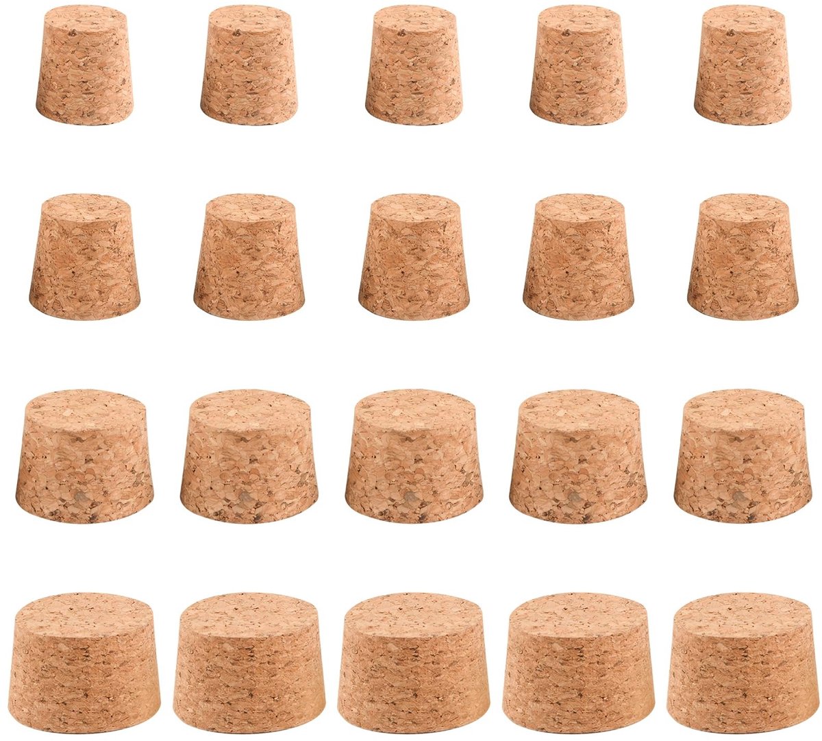 Dailygoods- Kurken 48 Stuks - Taps Toelopende Kurkstoppen - Natuurlijke Houten Kurken - Flexibele Afdichting - Geschikt Voor Flessen - Voor DIY Projecten - Kurkstopper