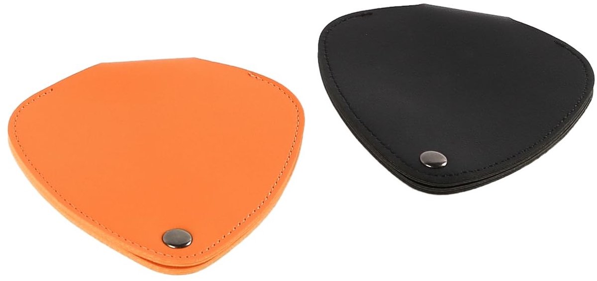 Dailygoods- Gitaarplectrumhouder Draagbaar - PU Leren Organizer - Waterdicht - 32 Plectrums - 2 Stuks - 13,8 x 13,4 cm - Plectrumcase