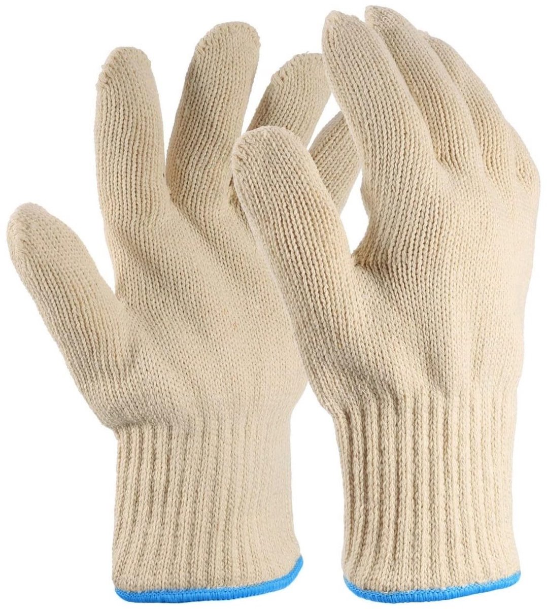 Dailygoods- Ovenhandschoenen Hittebestendig - Gebreid Katoen - 2 Lagen - Groot - Flexibel - Comfortabel om te Dragen - Keukenhandschoenen