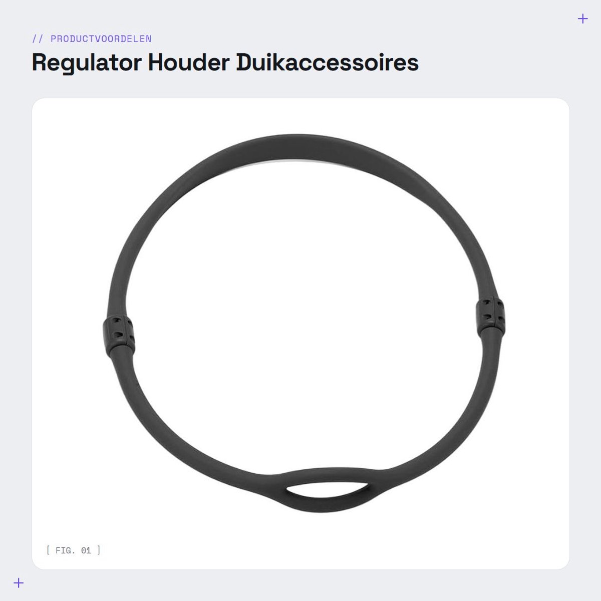 Dailygoods- Regulator Houder - Zacht Siliconen - Duikaccessoires - Ademregelketting - Eendelig Ontwerp - Comfortabel Gebruik - Duikaccessoire