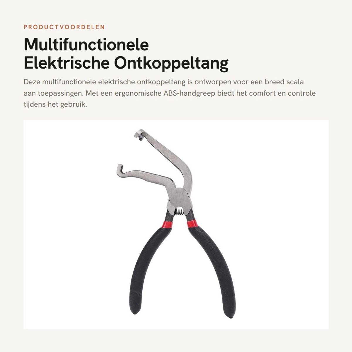 Dailygoods - Multifunctionele Elektrische Ontkoppeltang met Ergonomische Handgreep