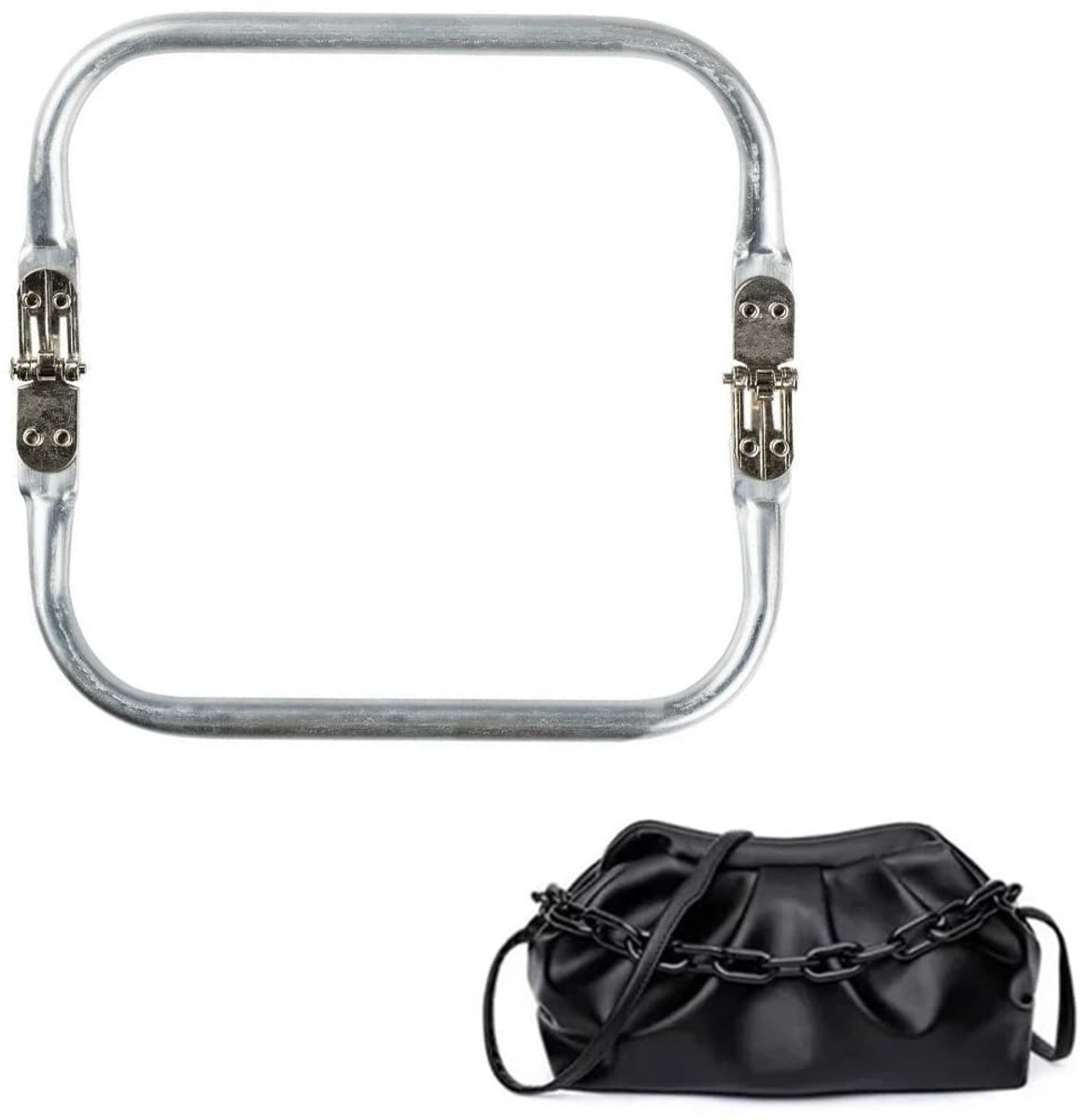 Dailygoods- Tas Handvat U-vormig Frame - Aluminium Tas Koppeling - Doe-het-zelf Projecten - Lichtgewicht en Duurzaam - Ideaal voor Clutch en Portemonnee - Tasframe
