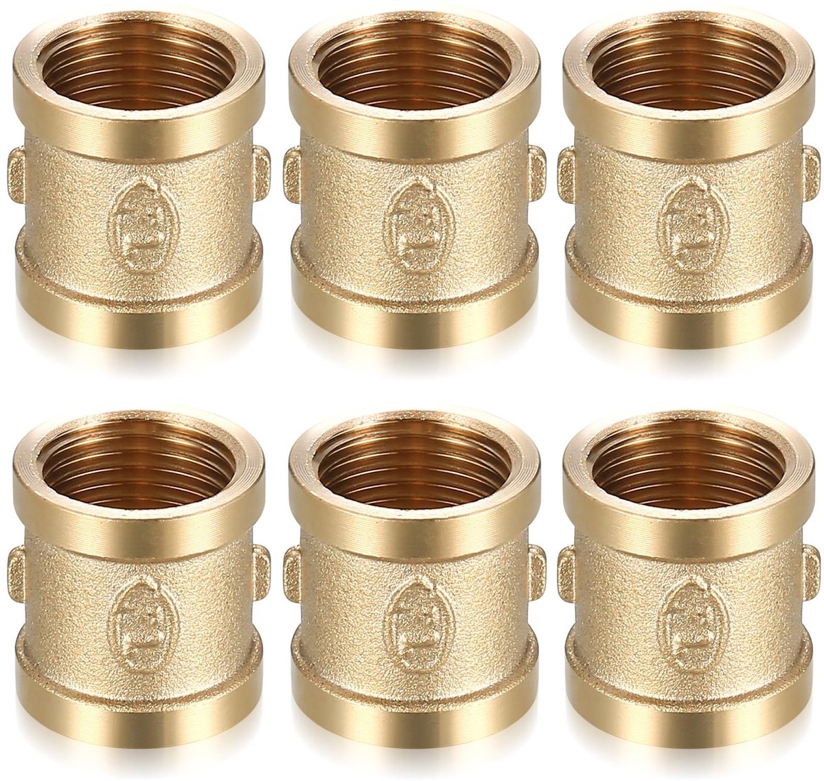 Dailygoods- Schroefdraad Connector 1/2 Inch - Messing Koppeling - Vrouwelijke X Vrouwelijke - Corrosiebestendig - Duurzaam - Eenvoudig te Installeren - Fitting