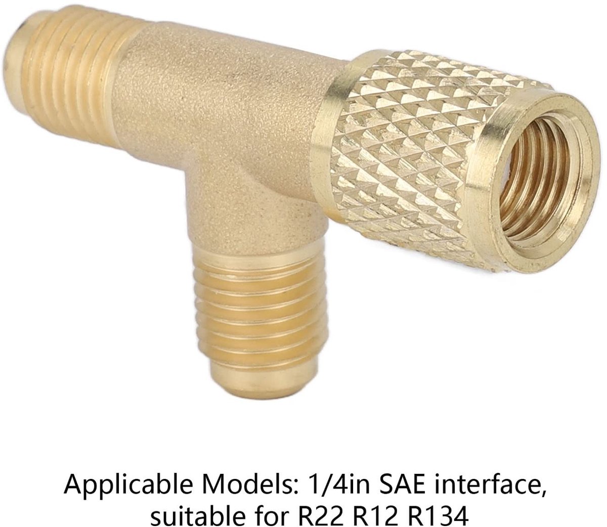 Dailygoods - Vacuum adapter - Valve Core T-Adapter - Messing Quick Coupling - Access Tee - Geschikt voor R22 R12 R134