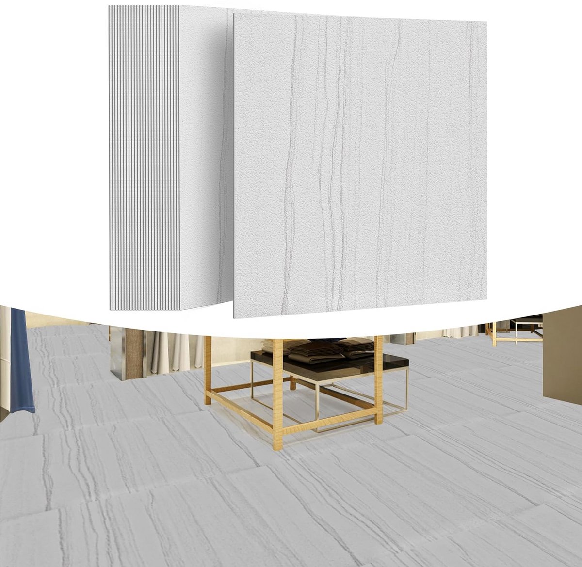 PVC vloerbedekking - Vinyl tegels - Woonruimte opknappen - Zelfklevend en waterdicht - 502