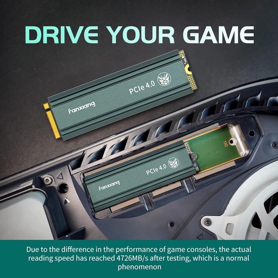 Interne SSD Schijf - Solid State Drive - Snelle Data Opslag - PCIe 4.0 Interface - 4TB Capaciteit - Zwart — afbeelding 5