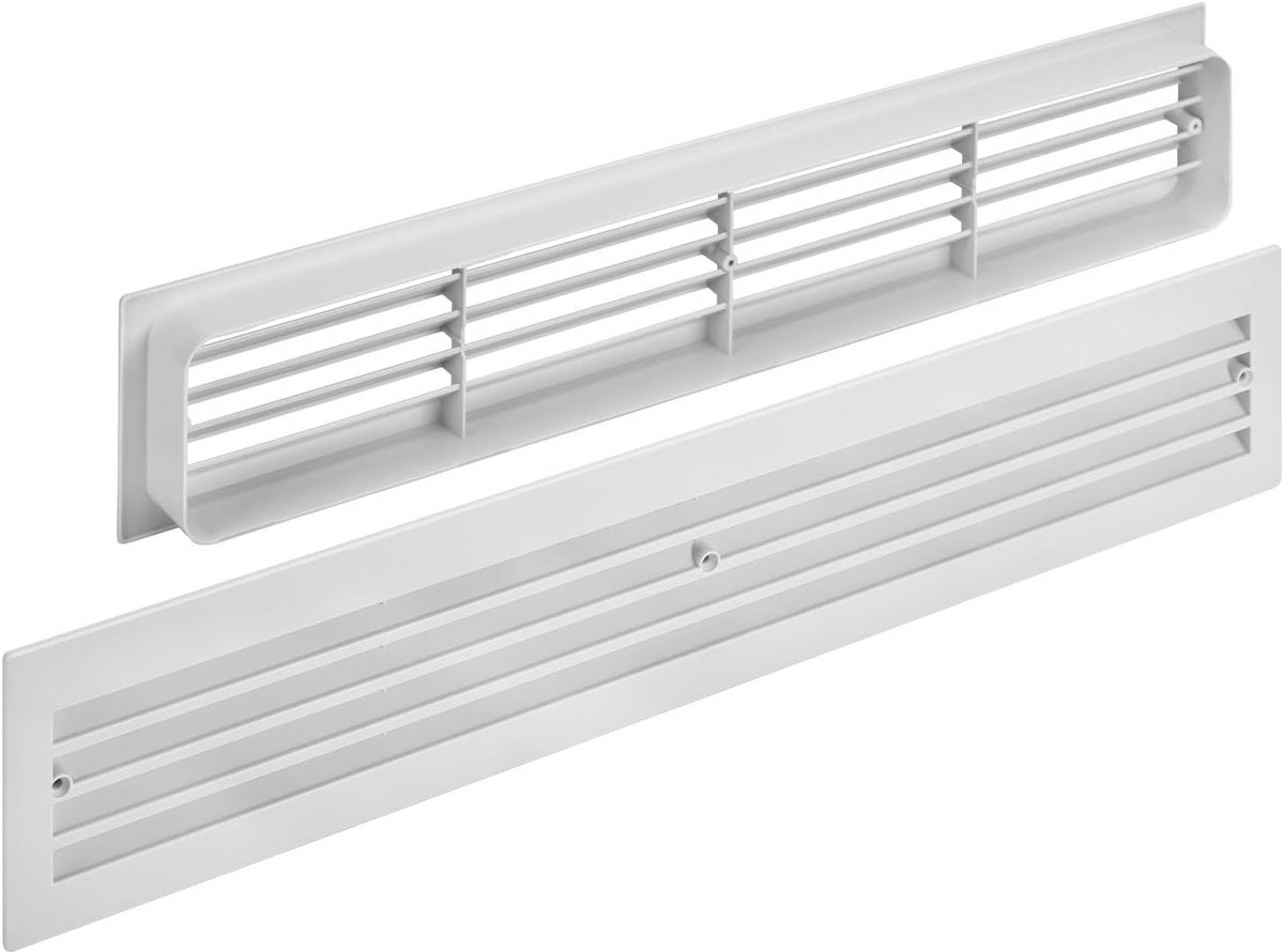 Ventilatieroosters - Luchtgaten Deur - Frisse Lucht - Sleufperforatie - 457 x 92 mm - Lichtgrijs