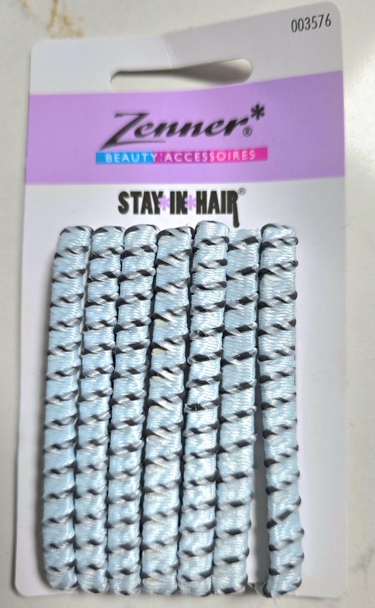 Zenner stay in hair - 7 haarelastieken - haarelastiekjes medium - mint licht pastel groen