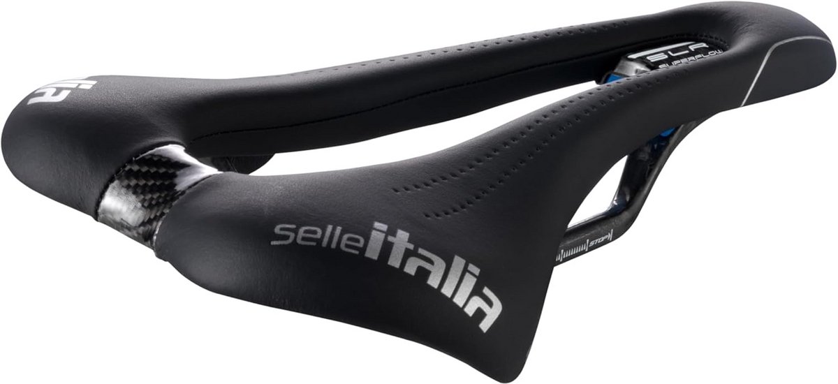 Fietszadel Racefiets - Sport Zadel - Wielrennen Lange Ritten - Superflow Uitsparing - 131 x 275 mm - Zwart