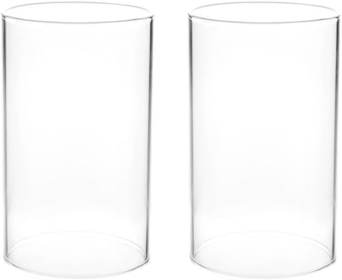 Kaars Schoorsteen Glas - Kandelaar Cover - Sfeer Creëren - Transparant Ontwerp - 20x8x8 CM