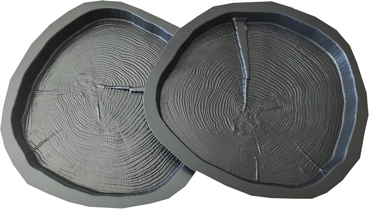 Betonmal - Tuinpad mal - Tuin decoreren - Imitatie hout structuur - 38x34x3cm - Zwart