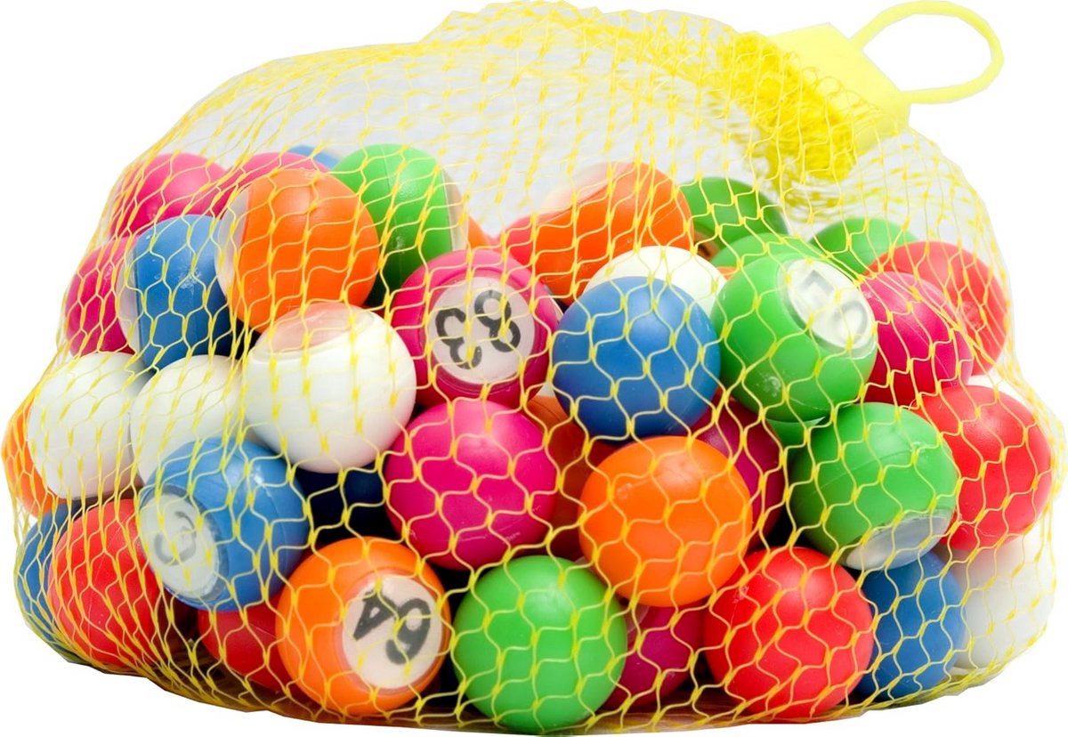 Bingo ballen - Nummer ballen - Spel plezier - 90 stuks set - 22 mm - Meerkleurig