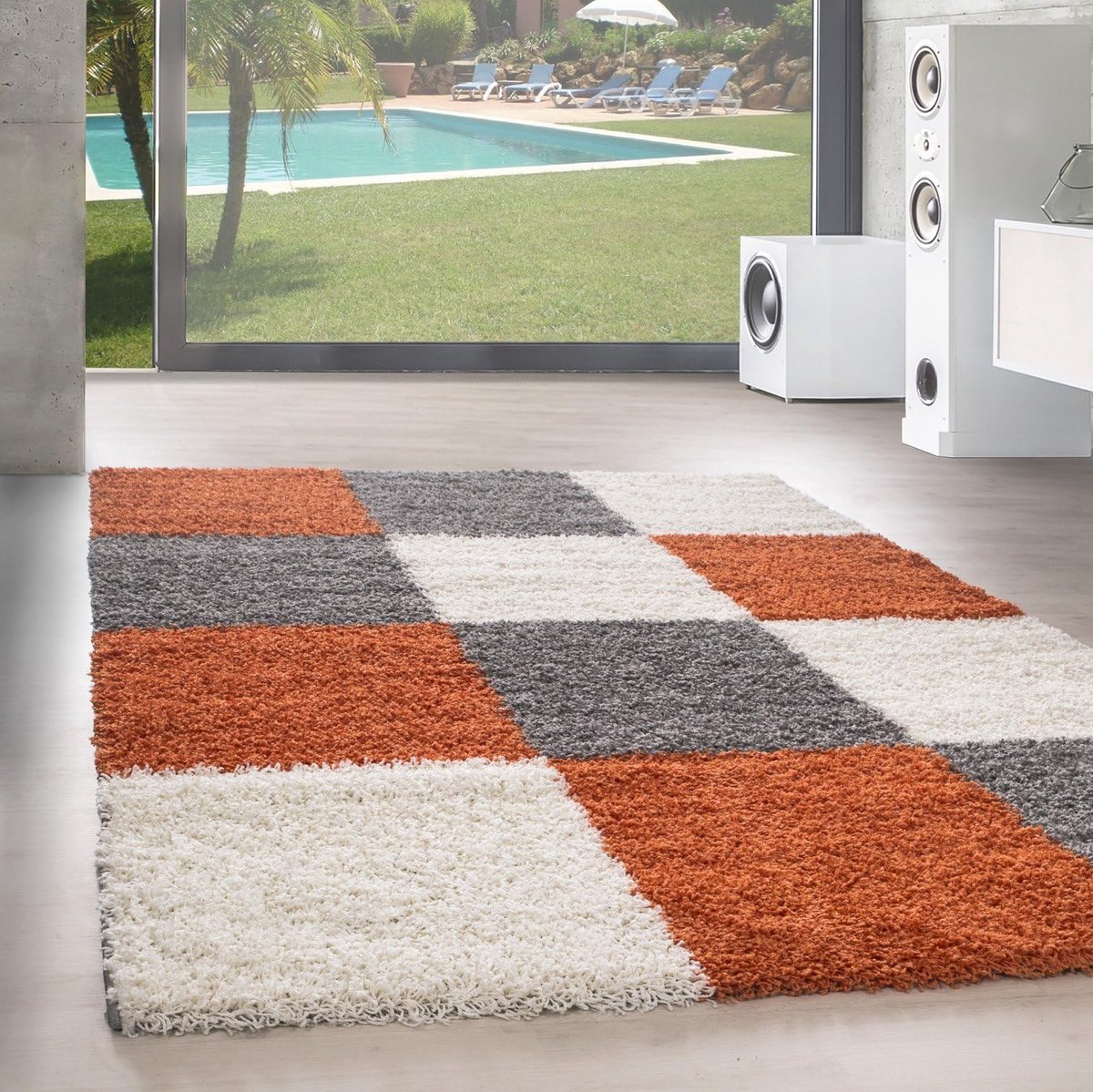 Hoogpolig Vloerkleed - Vierkant Tapijt - Woonkamer Decoratie - Zacht Comfort - 80 x 150 cm