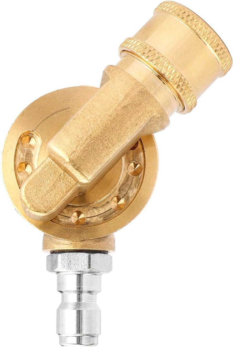 Allecta - Draaibare hogedrukreiniger met 1/4" Quick Connect en gootreiniger - 240 graden - 7 hoeken - voor sproeikop - 4500PSI
