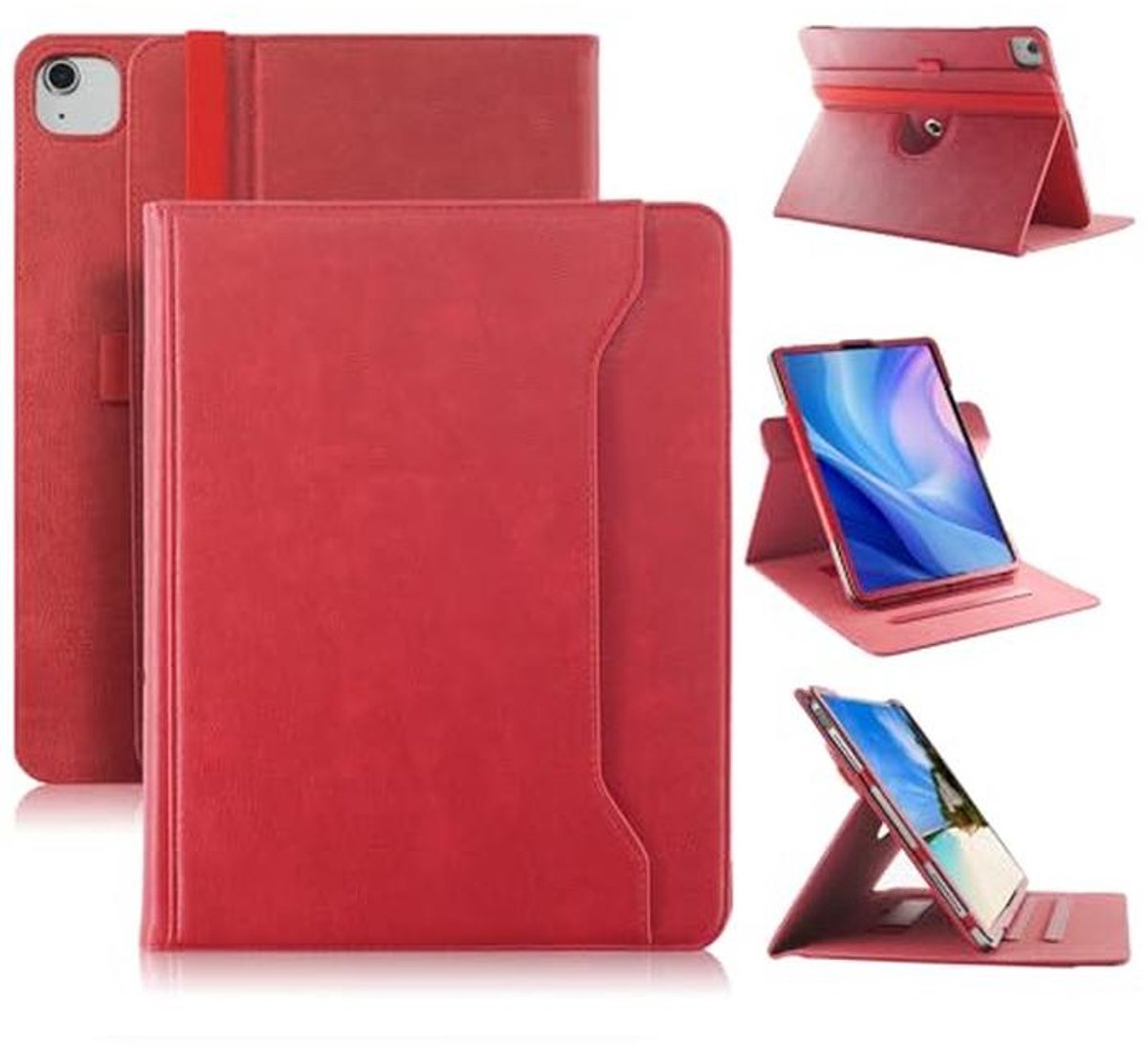 Beschermhoes Tablet - Tablet Cover - Dagelijks Gebruik - 360 Graden Rotatie - 13 Inch - Rood