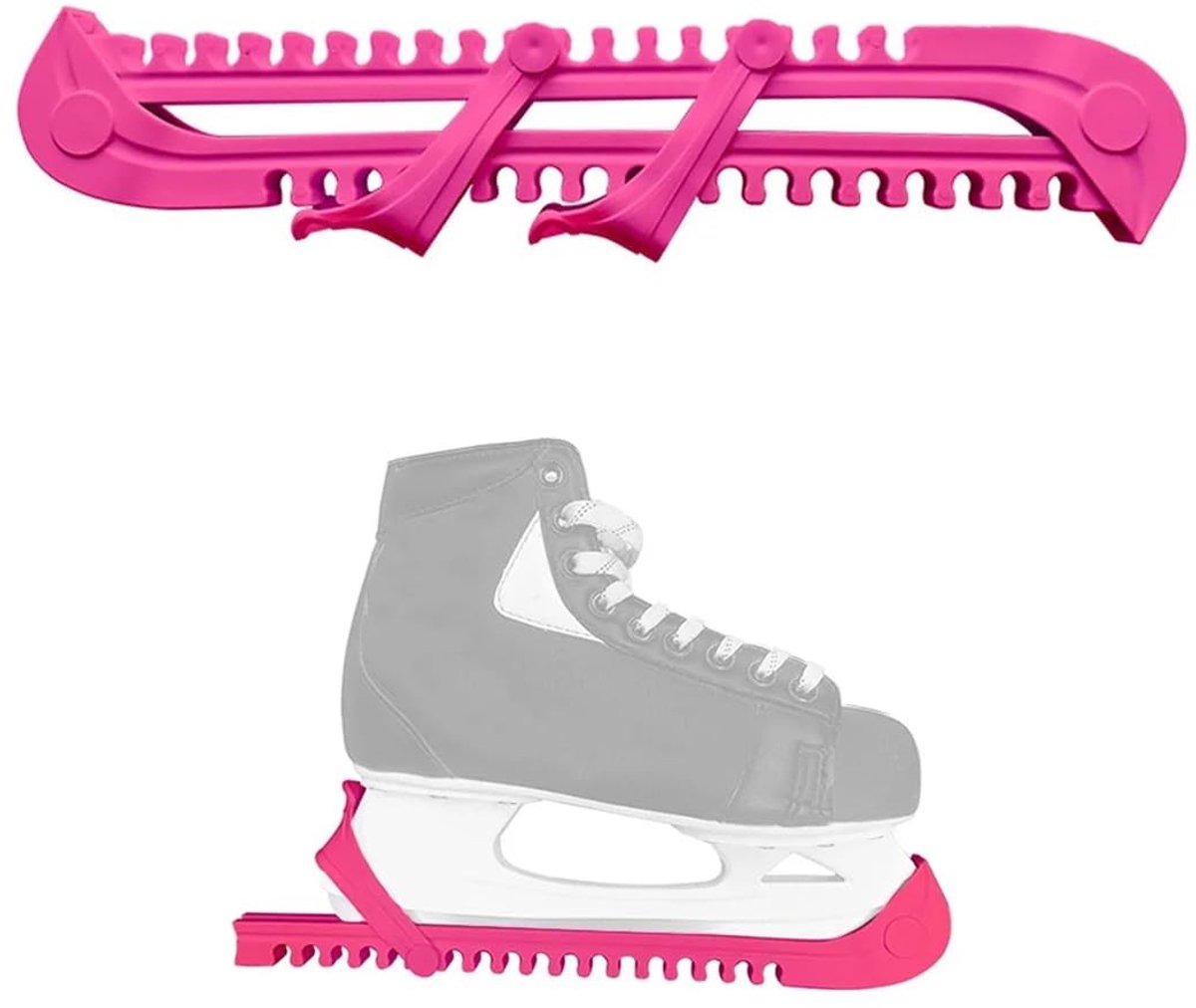Dailygoods- IJshockey-mesbeschermers duurzaam - Kunstschaatsen - Schaatsbescherming - Verstelbaar - Hoogwaardig ABS-materiaal - Robuust ontwerp - Schaatsbeschermers