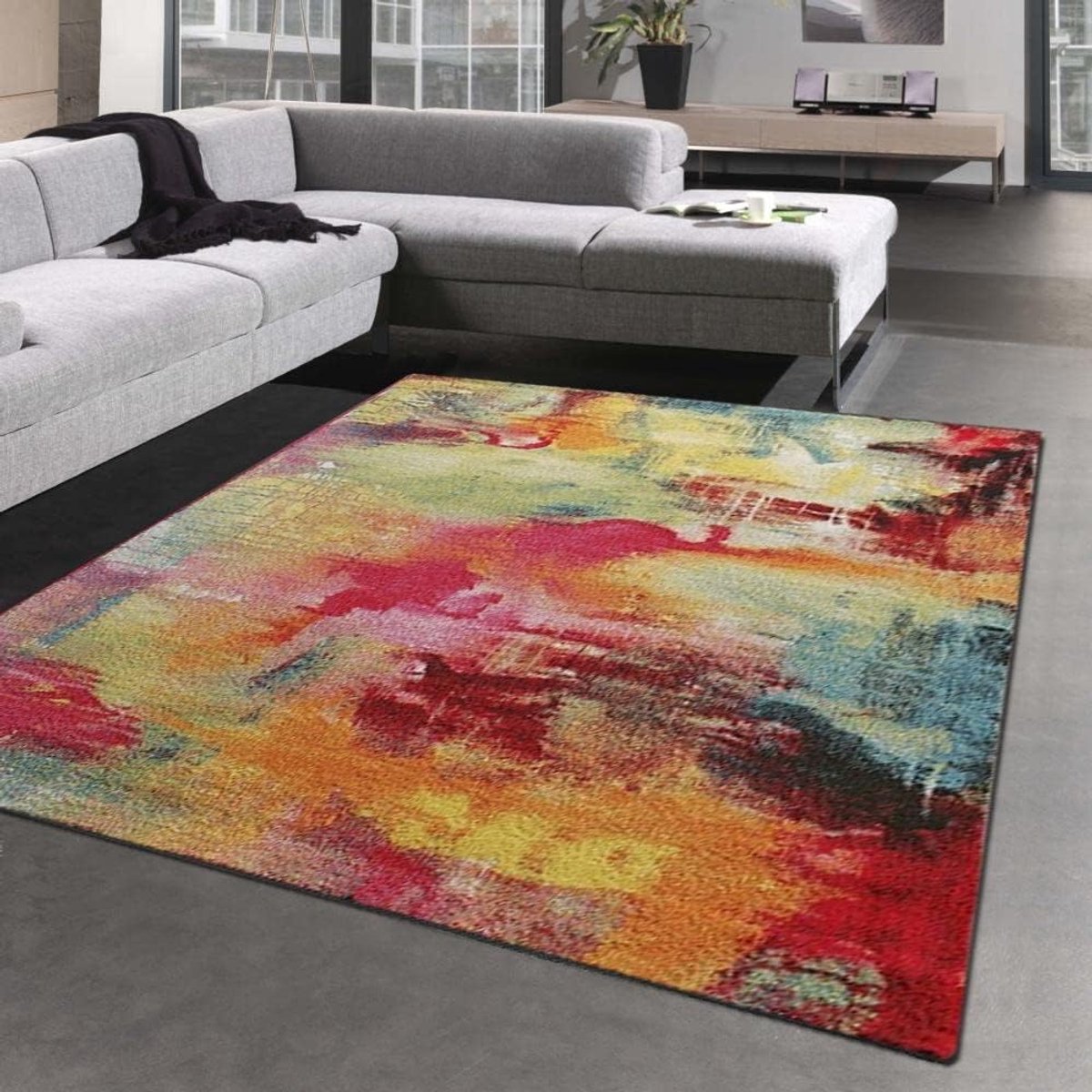 Modern Vloerkleed - Abstract Kleed - Woonkamer Decoratie - Vloerverwarming Geschikt - 200 