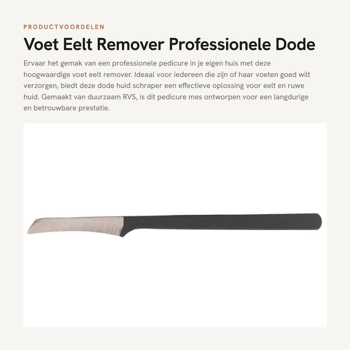 Dailygoods- Eelt Remover Professioneel - Pedicure Mes - Dode Huid Schraper - RVS - Draagbaar Ontwerp - Lichtgewicht