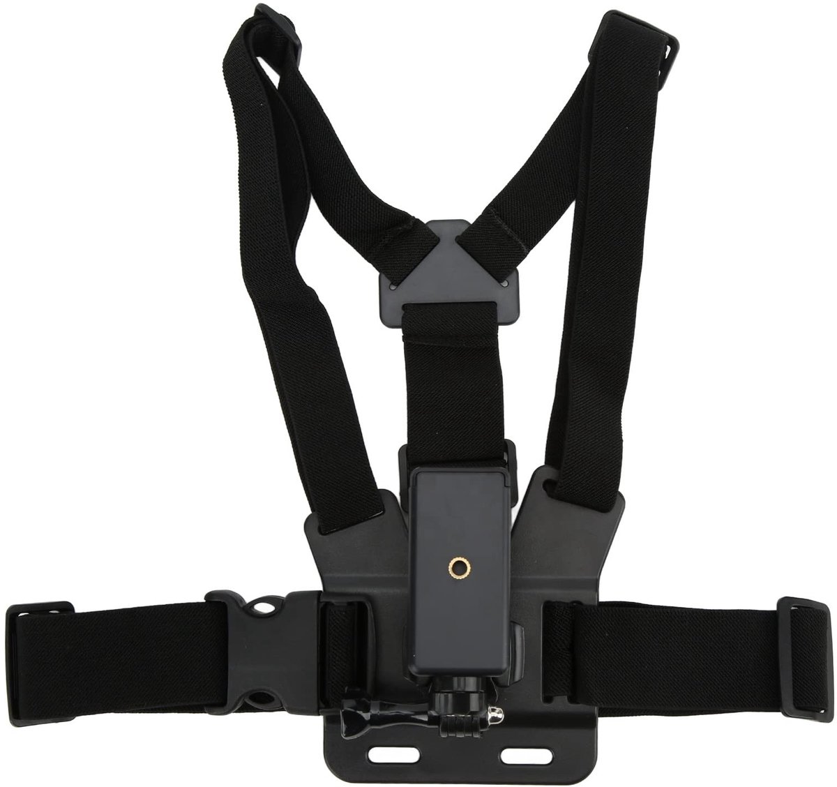 Dailygoods- Borstriembevestiging Verstelbaar - Houder voor Mobiele Telefoon - Borstharnas - Handen Vrij - Ondersteunt Opnamen 5,5-8,5 cm - Selfie Harnas