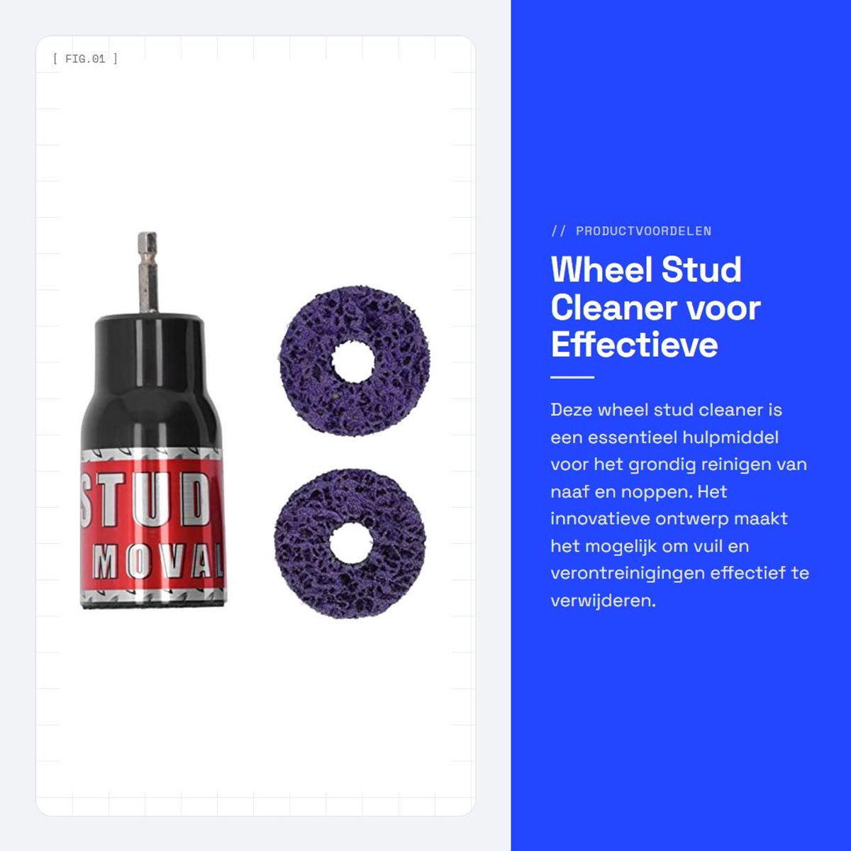 Dailygoods - Wheel Stud Cleaner voor Effectieve Reinigen van Velgen