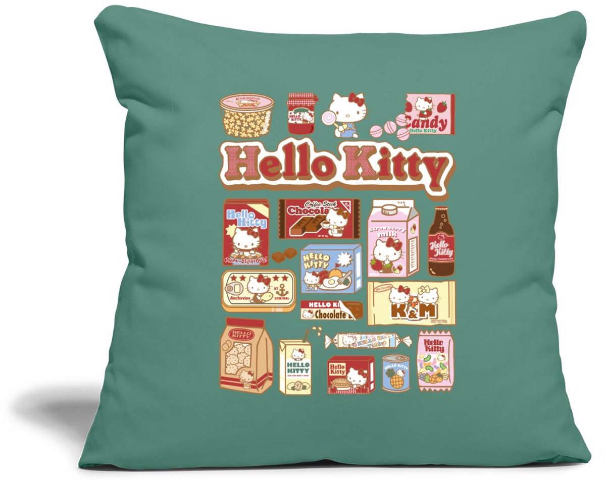 Hello Kitty Snack Collage Sierkussenhoes, 45 x 45 cm
