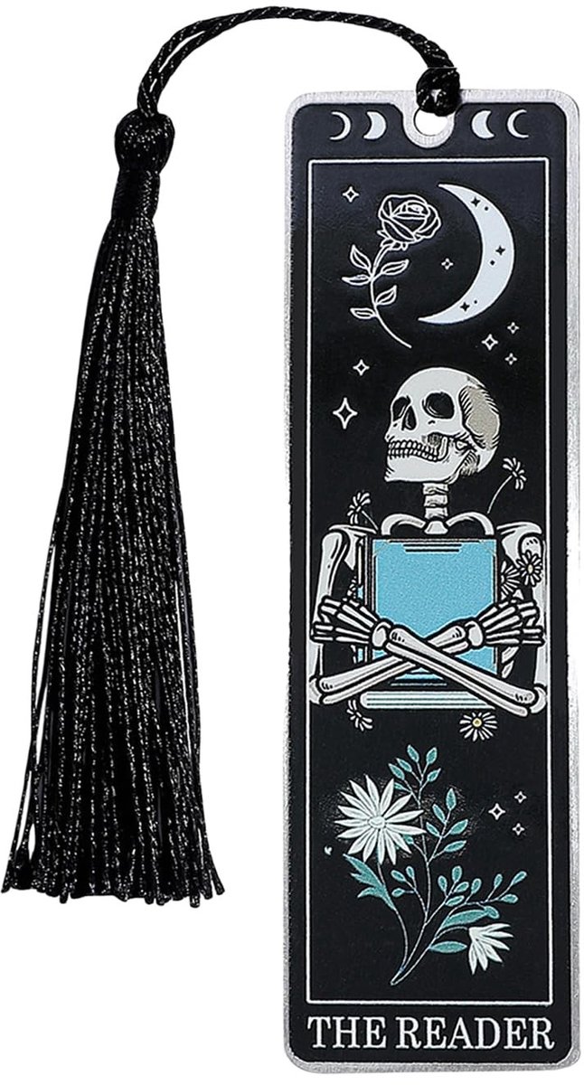Dailygoods- Boekenlegger Elegant Tarotdesign - Grappige Boekenleggers - Cadeaus voor Boekenliefhebbers - Verjaardagscadeaus - Geschikt voor Mannen/Vrouwen - Zwart - Boekensteun