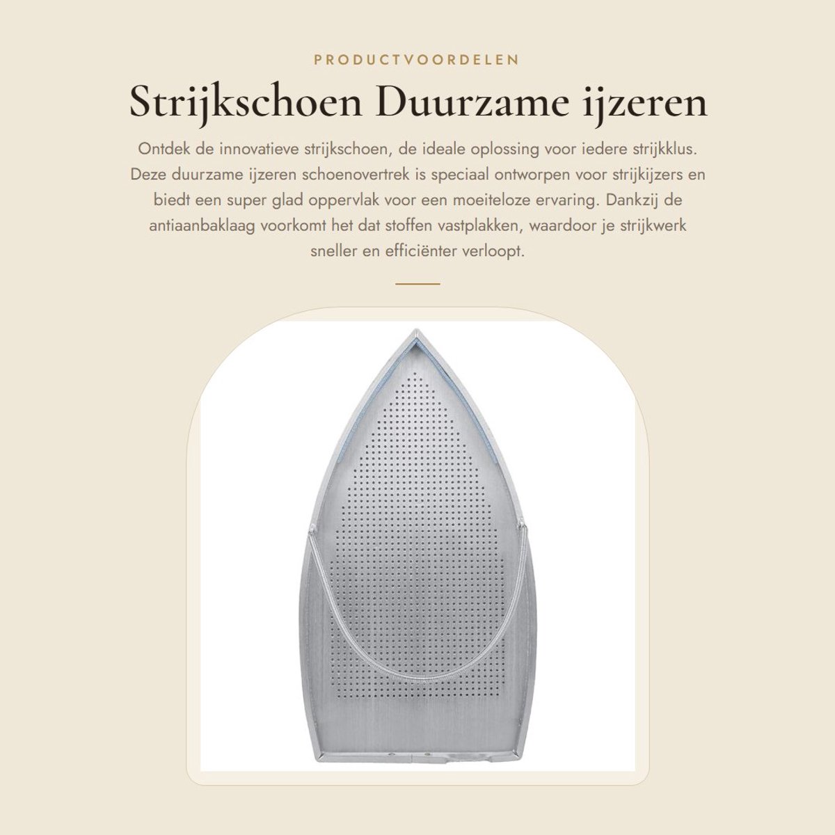 Dailygoods- Strijkschoen Duurzaam - Aluminium - Antiaanbaklaag - Geschikt voor de meeste ijzeren schoenen - 23 x 12,3 cm - Bescherming tegen hoge temperaturen - Strijkijzerhoes