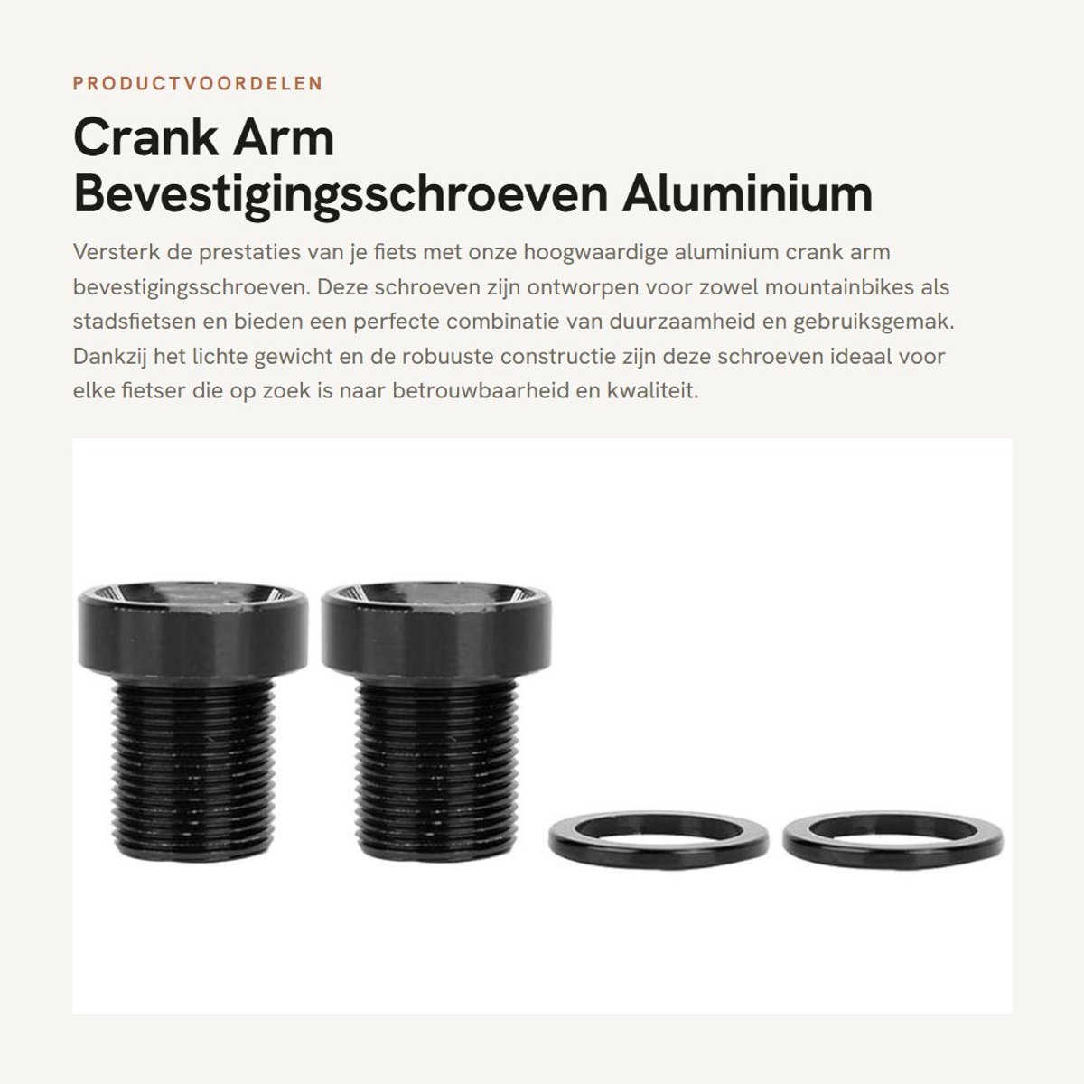 Dailygoods- Crankarmbout Lichtgewicht - Fietsonderdelen - Aluminium - 3 Stuks - Schokbestendig - Corrosiebestendig - Eenvoudig te gebruiken - Fietsonderdeel