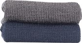 Steunkousen duopack blauw en bruin, maat 39/41