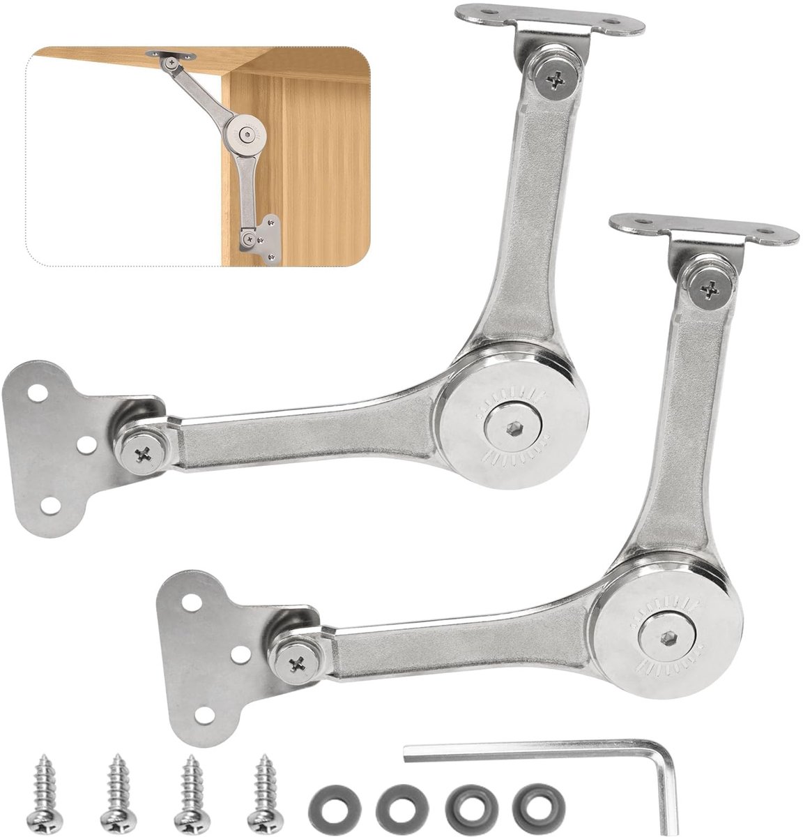 Dailygoods- Deurhouder met Slot - 2 Stuks - Keuken/Meubels - Hoogwaardige Zinklegering - Verstelbare Sluitmechanisme - Anticorrosie/Antiroest - Scharnier