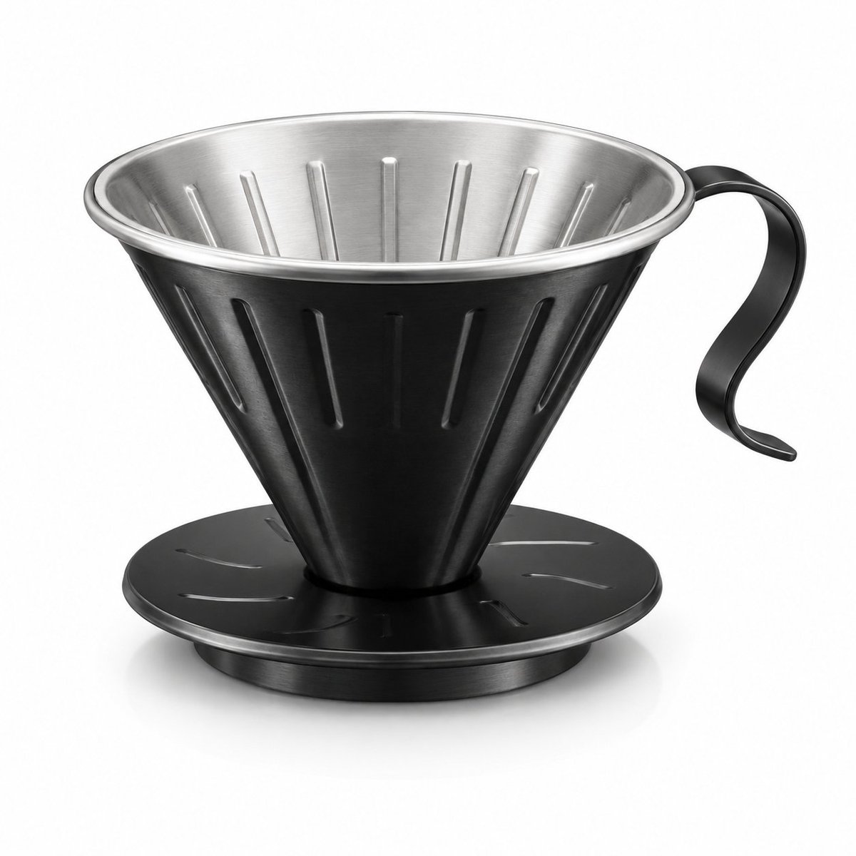 My Green Deal – RVS Koffiefilter Zwart – Koffiefilterhouder – Koffiefilter Herbruikbaar – Premium 304 RVS – Duurzaam & Vaatwasserbestendig