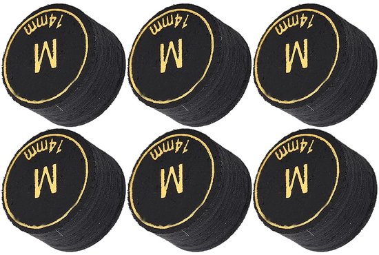 Dailygoods - Billiard Cue Tips - Professionele Multilaag - 6 Stuks 14mm - Pool en Snooker Accessoires - Voor Optimale Speelervaring - Geschikt voor Al van Dailygoods — afbeelding 4