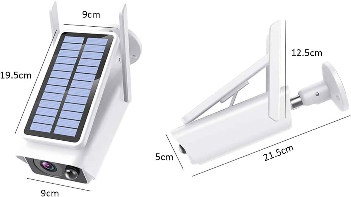 Draadloze Camera - HD Beveiliging - Huis Bewaken - Met Zonnepaneel - 1080p Resolutie - Zwart