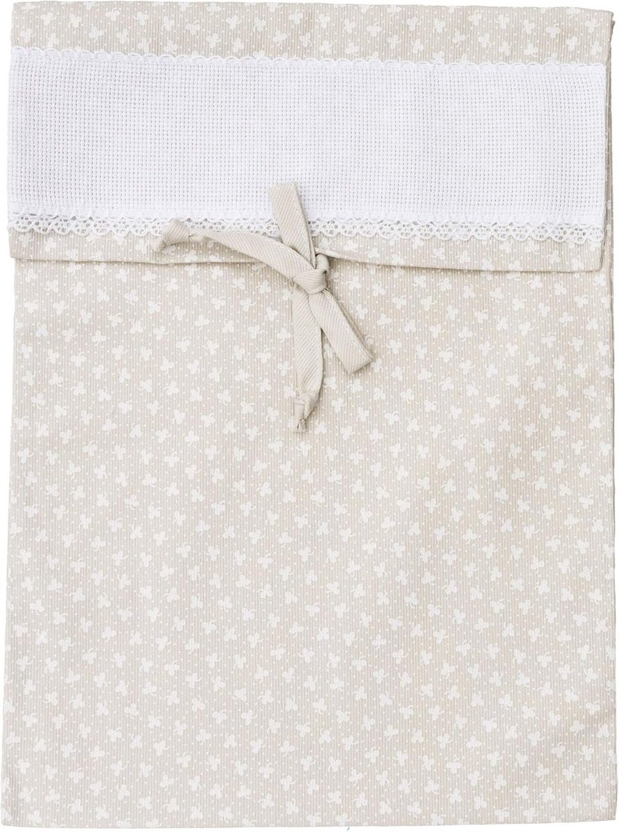 Baby Reistas - Ziekenhuis Tas - Baby Verzorgen - Personaliseerbaar Met Lint - 31 x 24 cm - Taupe